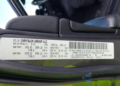 2014 Jeep Grand Cherokee Laredo z USA, uszkodzony, nr VIN 1C4RJEAG7EC290708